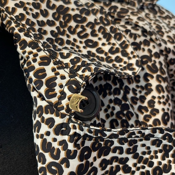 LOUIS VUITTON white black brown Leopard Trench Coat size 42 Medium - Picture 9 of 9